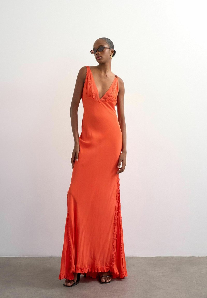 chinese dress ladies Love Letter Maxi Dress Coral / L main image 1