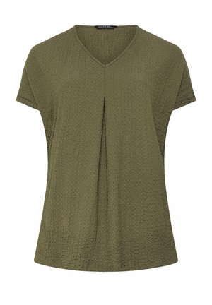 Evans, PLUS SIZE SHORT SLEEVE TOPS - Bluse - khaki