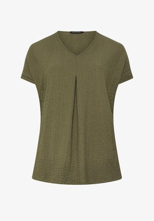Evans, PLUS SIZE SHORT SLEEVE TOPS - Bluse - khaki