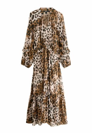 Next Maxi šaty - brown leopard animal print