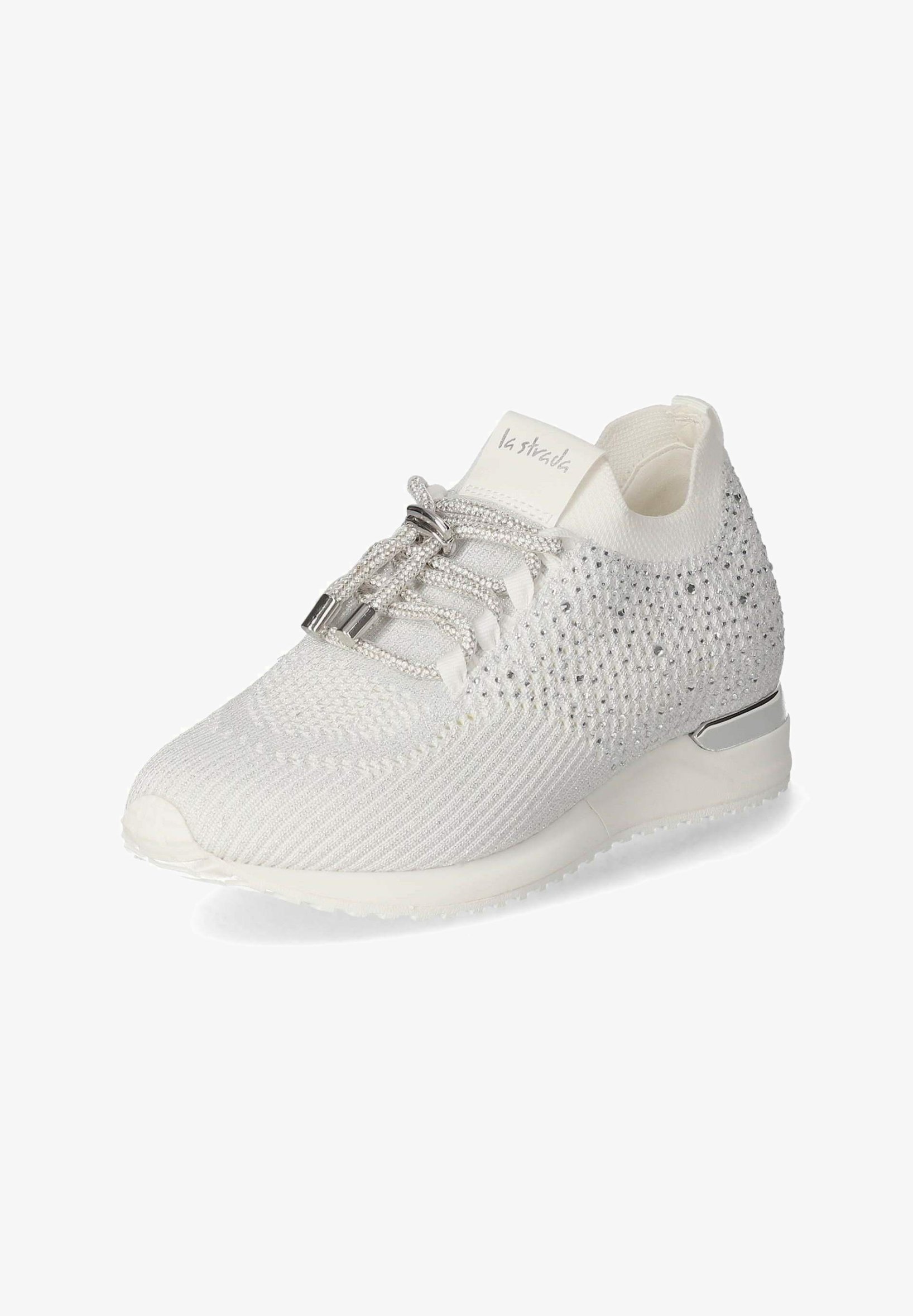 Trainers La Strada Witte Sneaker La Strada White Knitted La Strada