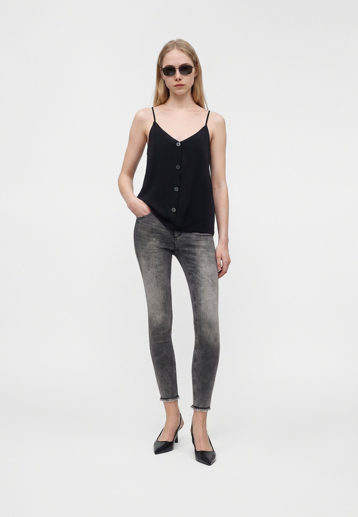 Skinny fit ONLBLUSH Mid waist Ankle length