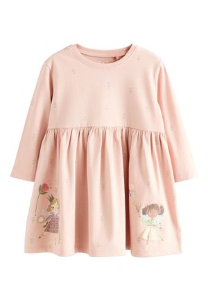 Next REGULAR FIT - LONG SLEEVE EMBELLISHED - Stickad klänning - pink fairy