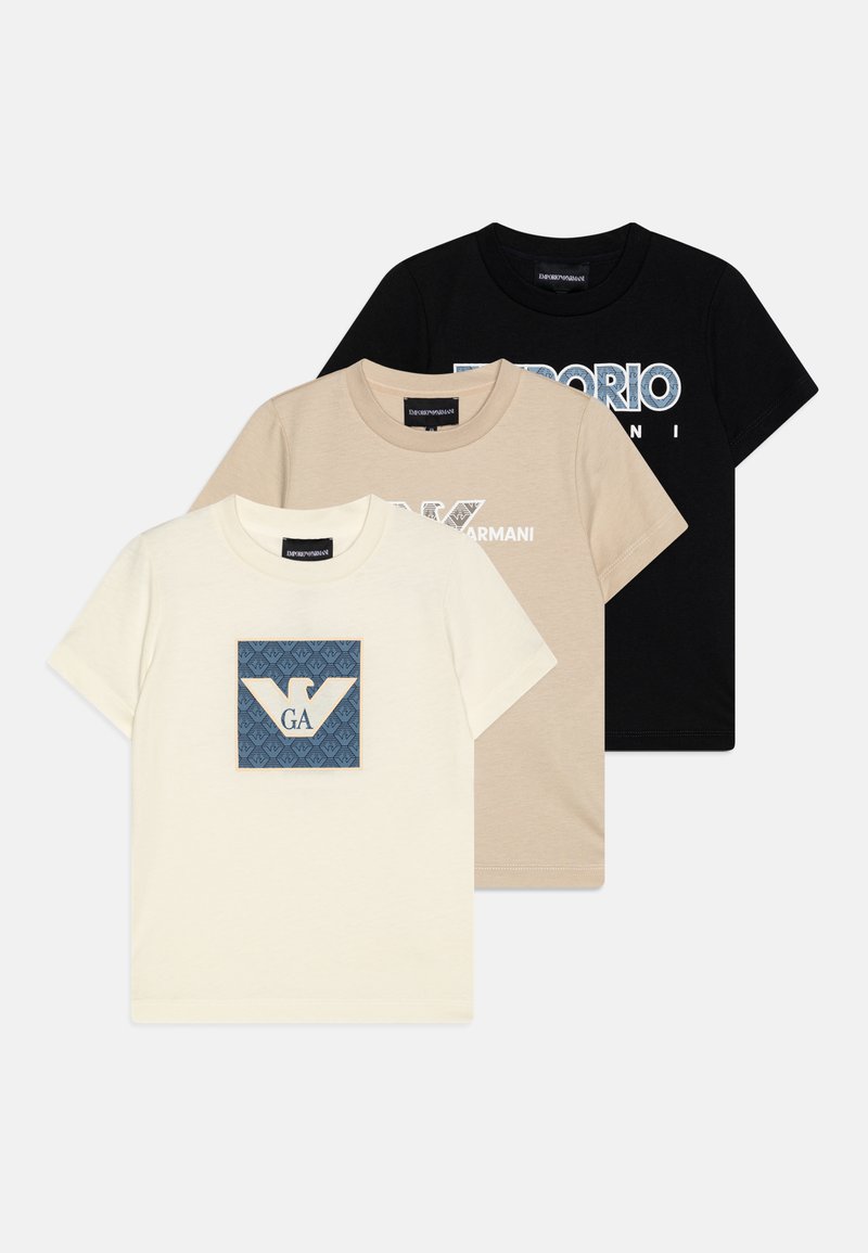Emporio Armani UNISEX 3 PACK - T-shirts med print - white/black
