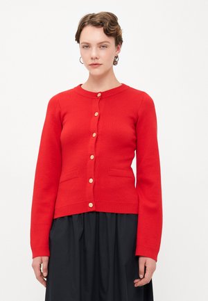 ONLIBI ELLA BUTTON CARDIGAN  - Cardigan - salsa/gold-coloured