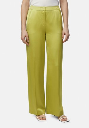 comma FLIESSENDE WIDE-LEG-AUS IM RELAXED FIT - Trousers - kiwigrün