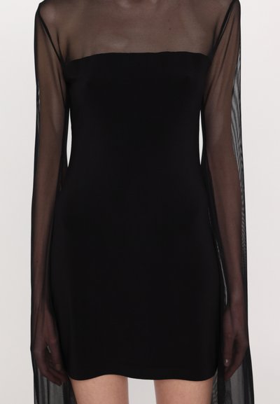 Norma Kamali RIBBON SLEEVE TURTLE NECK  - Kokteiļkleita/ballīšu kleita - black