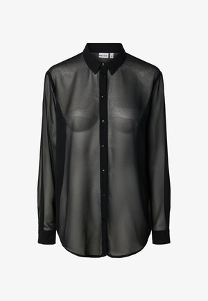 Pieces, PCMIO LONG SLEEVE SHIRT - Риза с копчета - black