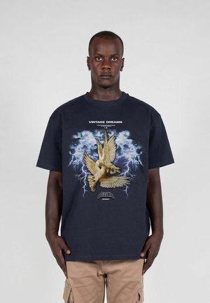 MÄNNER VINTAGE DREAMS HEAVY - Nyomott mintás póló - navy