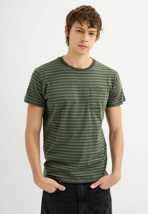 STRIPED SHORT SLEEVE  - Camiseta estampada - verde