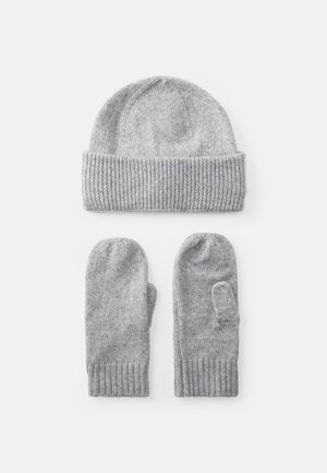 PCNYNNE HOOD MITTENS SET - Muts - light grey melange