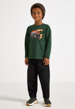 Lindex, LINDEX LONG-SLEEVED TOP WITH REVERSIBLE SEQUINS LINDEX - Pitkähihainen paita - dark dusty green