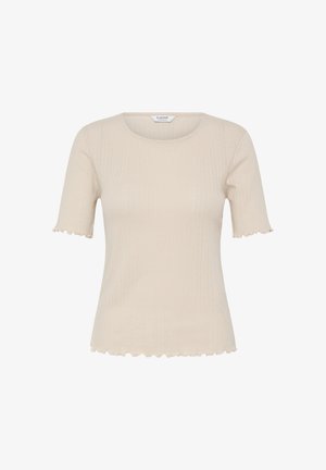 b.young, BYUNICA SHORT SLEEVE - T-Shirt print - cement
