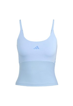 adidas Performance HYPERGLAM TANK - Débardeur - glow blue   blue fusion