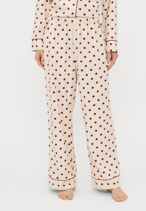 Pantaloni del pigiama - beige/red