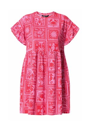 Yours Clothing, PLUS SIZE MINI DRESSES - Robe de jour - bright pink