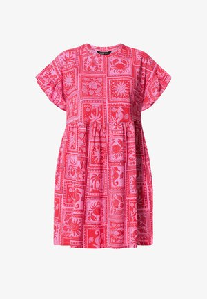 Yours Clothing, PLUS SIZE MINI DRESSES - Freizeitkleid - bright pink