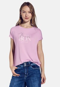 Street One - MIT WORDING - Print T-shirt - rosa Thumbnail Image 1