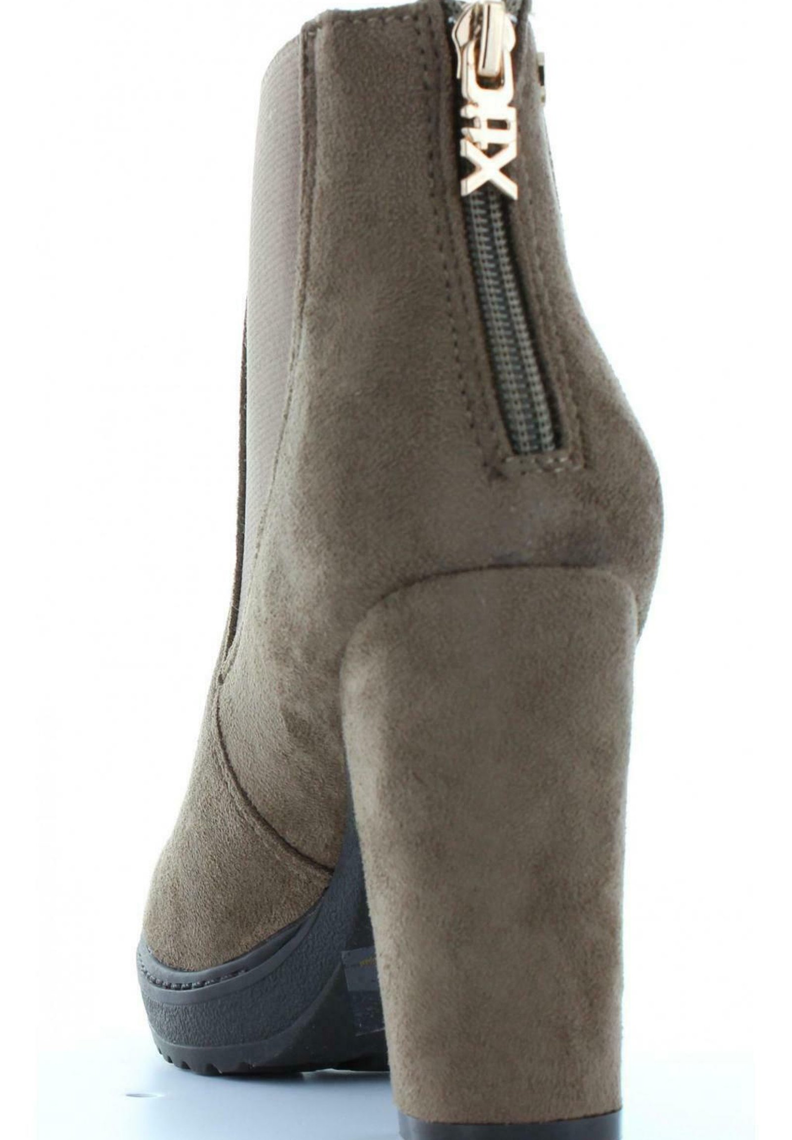 XTI Botines de tacón - antelina taupe/marrón topo - Zalando.es