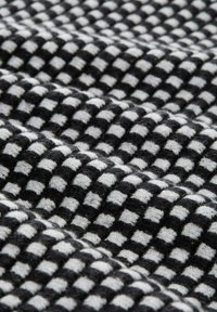 TOM TAILOR MIT STEHKRGEN - Strickpullover - black grey knit structure