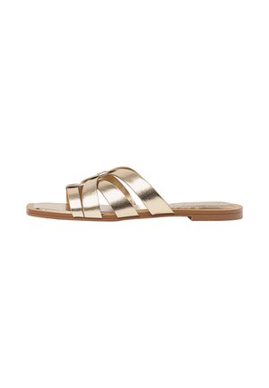 FLAT - Mules - gold coloured