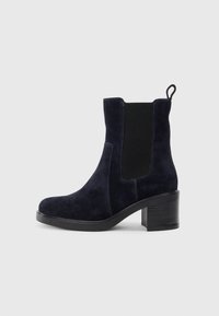LEATHER - Ankle boots - dark blue