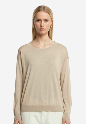 ROUND NECK - Pullover - natürlich beige corda