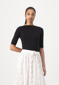 Calvin Klein HALF BOAT NECK  - T-shirt basic - black