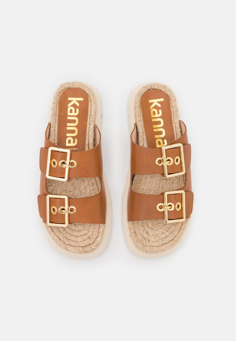 Damen Flache Pantoletten | Kanna DUSTIN Pantolette flach brown/braun - AZ84854 Damen Flache Pantoletten | Kanna DUSTIN Pantolette flach brown/braun - AZ84854