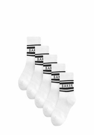 5 PACK - Ponožky - white stripe