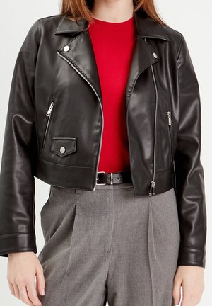 Veste en similicuir - black