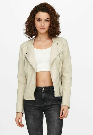 ONLY ONLAVA BIKER OTW NOOS - Veste en similicuir - silver lining