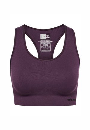 SEAMLESS - Medium support sports bra - plum perfect