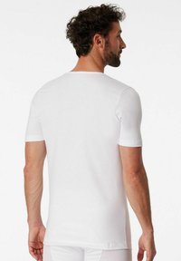 Schiesser V-AUSSCHNITT KURZARM UNI 4ER PACK - Undershirt - schwarz weiß