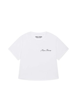 Mira Paris, ESSENTIAL OVERSIZED ROLL UP TEE 26 - T-shirts print - white