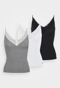 Hollister Co. - 3 PACK - Topper - white/grey/black Miniatyrbilde 1