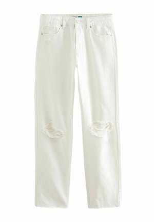 RIPPED - Blugi drepți - white