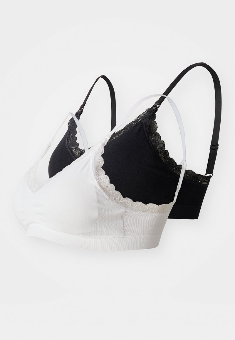 Anna Field MAMA 2 PACK - Modrček za pod majico - black/white