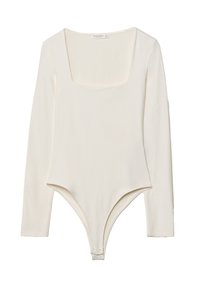 SQUARE NECKLINE - Top s dlhým rukávom - beige