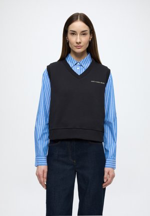 SWEAT PULLUNDER, V-NECK, CHEST ARTWORK - T-shirt imprimé - blue depths