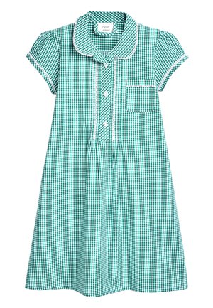 BUTTON FRONT GINGHAM - Freizeitkleid - green
