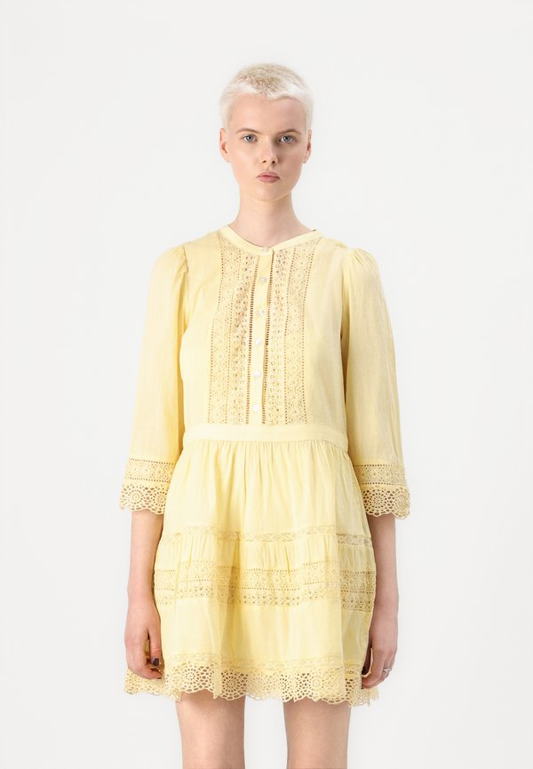 MINI DRESS - Day dress - pale banana