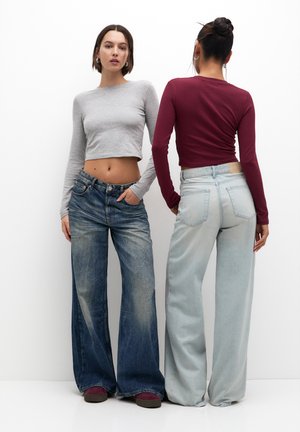 FITTED - 2-PACK  - Pitkähihainen paita - dark red
