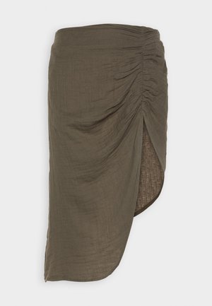 Pieces, PCSTINA HIGH SLIT SKIRT - Jupe crayon - kalamata