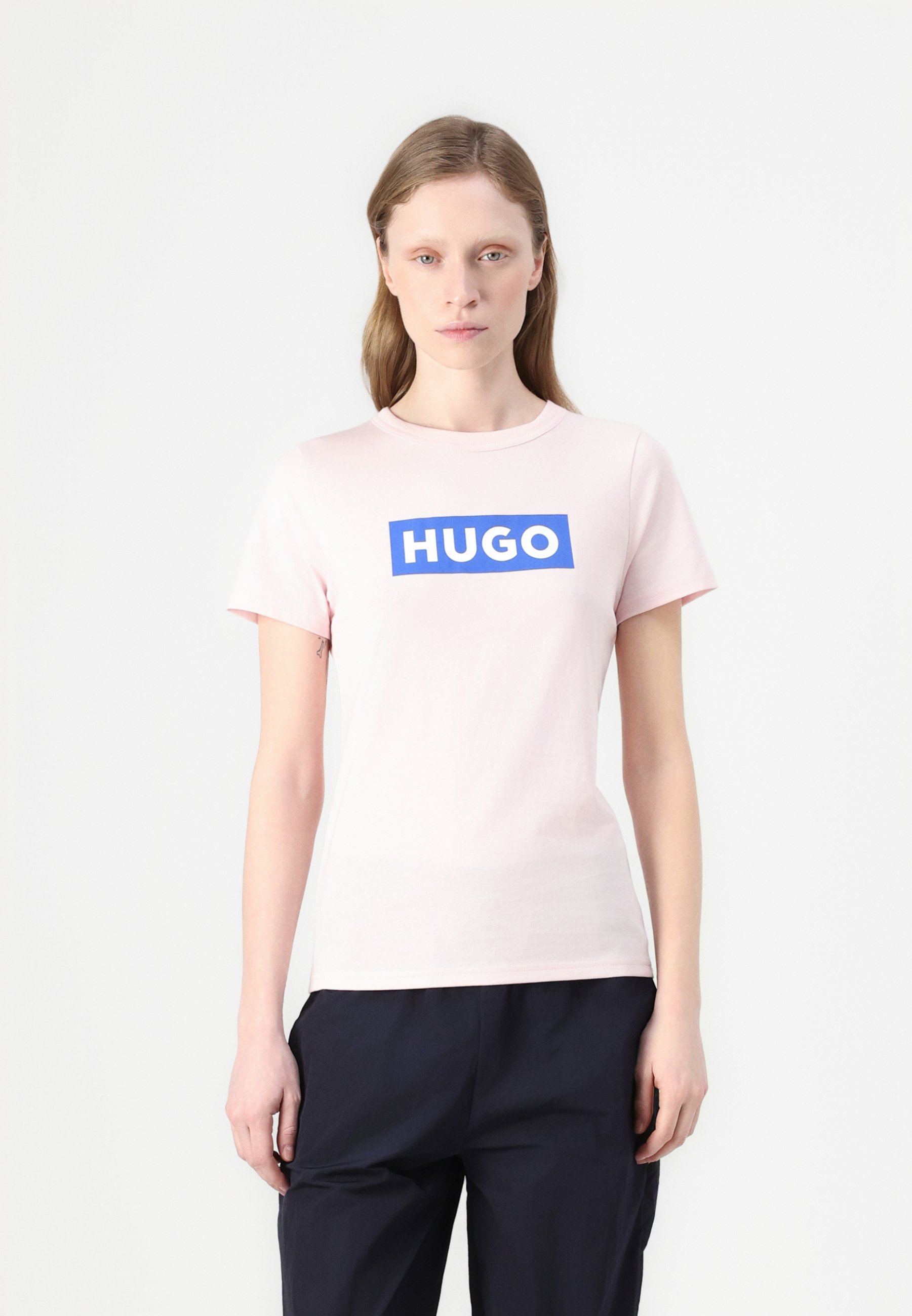 HUGO CLASSIC TEE Print T-shirt light/pastel pink/pink