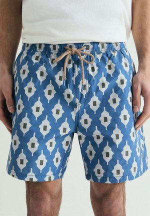 Scalpers, SCALPERS GEOMETRIC SWIMSUIT - Bañador corto - blue