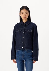 KARL LAGERFELD IKON RHINESTONE DENIM - Džínová bunda - blue denim