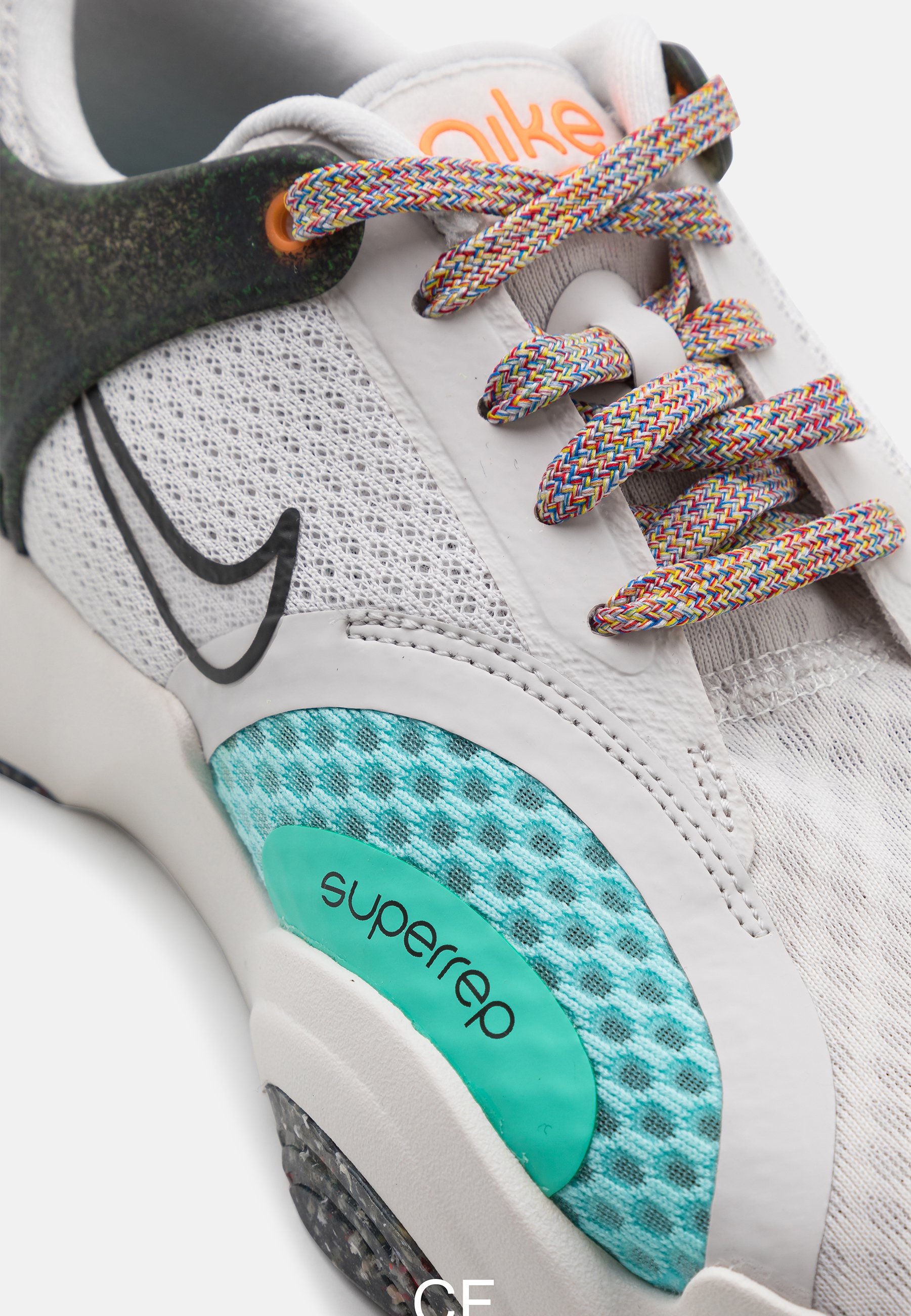 Nike Performance SUPERREP GO 2 MFS - Training shoe - platinum tint/dark  smoke grey/summit white/copa/light menta/total orange/white - Zalando.ie