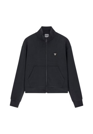 Guess, FELPA - Felpa con zip - nero