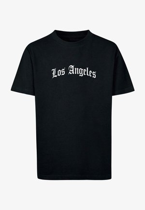 Mister Tee LOS ANGELES WORDING - Μπλουζάκι με στάμπα - black